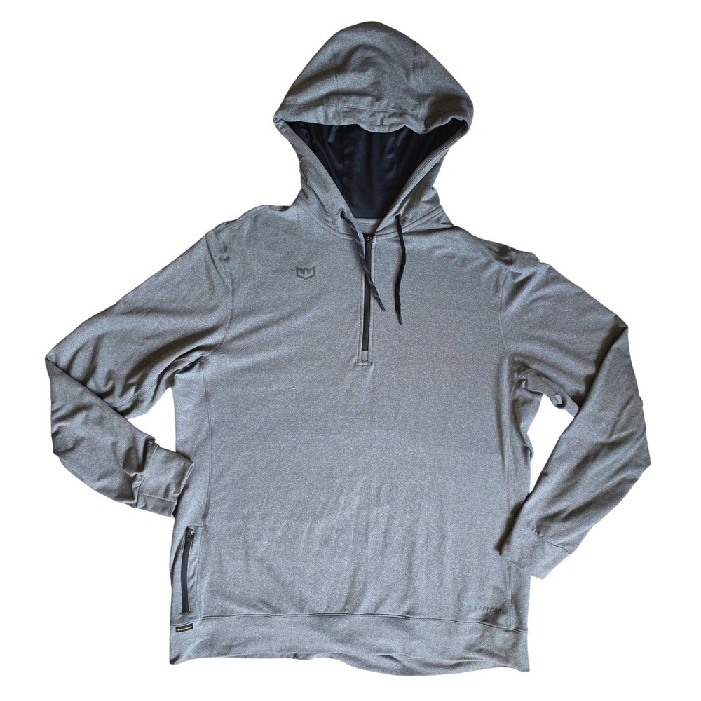 Warroad Butter Hoodie XL Gray Quarter Zip Lightweight Technical Soft